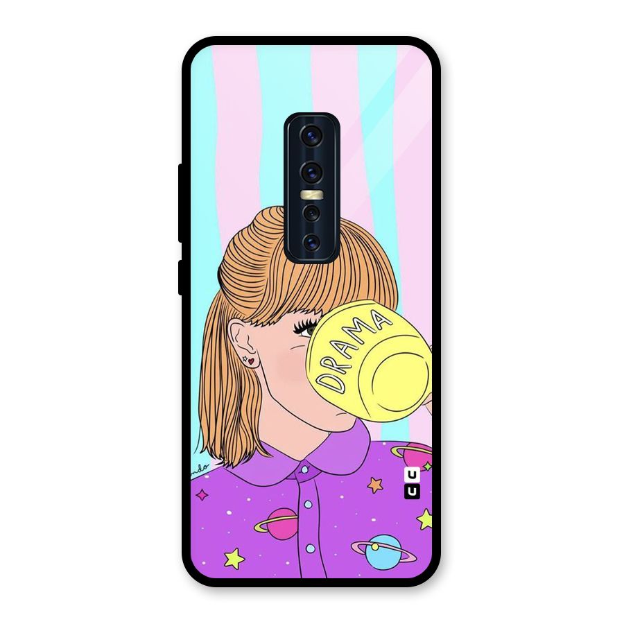 Drama Cup Glass Back Case for Vivo V17 Pro