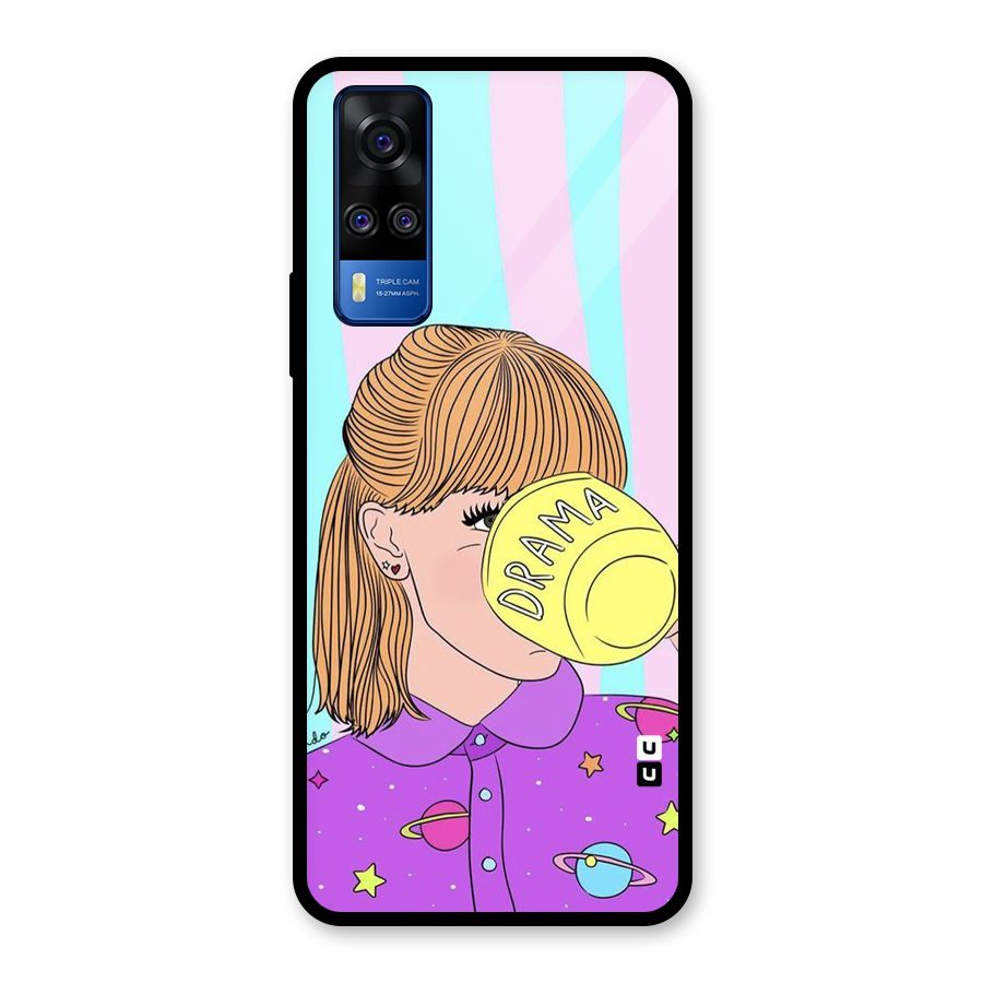 Drama Cup Glass Back Case for Vivo Y31