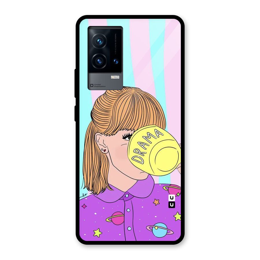 Drama Cup Glass Back Case for iQOO 9 5G