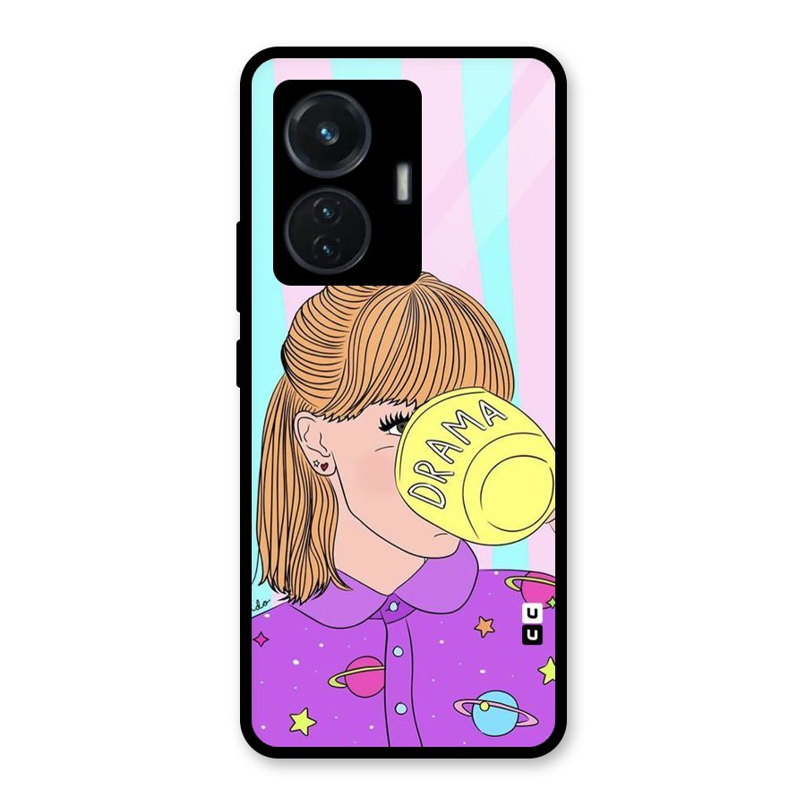 Drama Cup Glass Back Case for iQOO Z6 44W