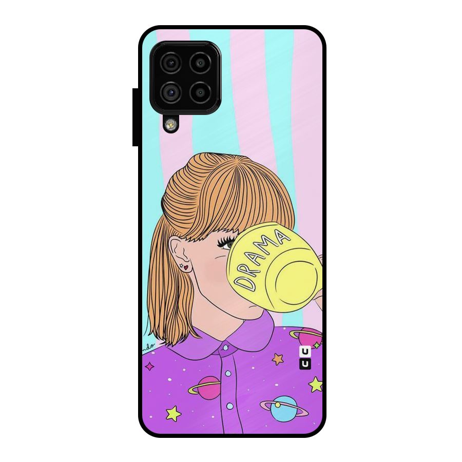 Drama Cup Metal Back Case for Galaxy A22 4G