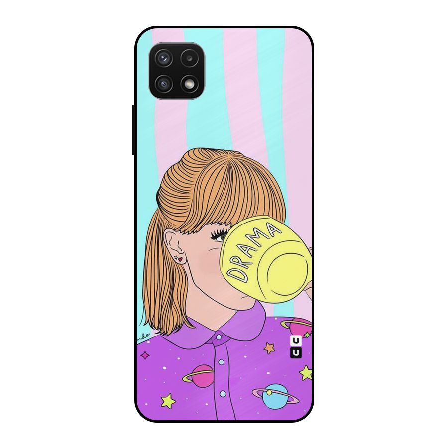 Drama Cup Metal Back Case for Galaxy A22 5G