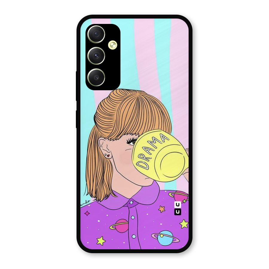 Drama Cup Metal Back Case for Galaxy A34