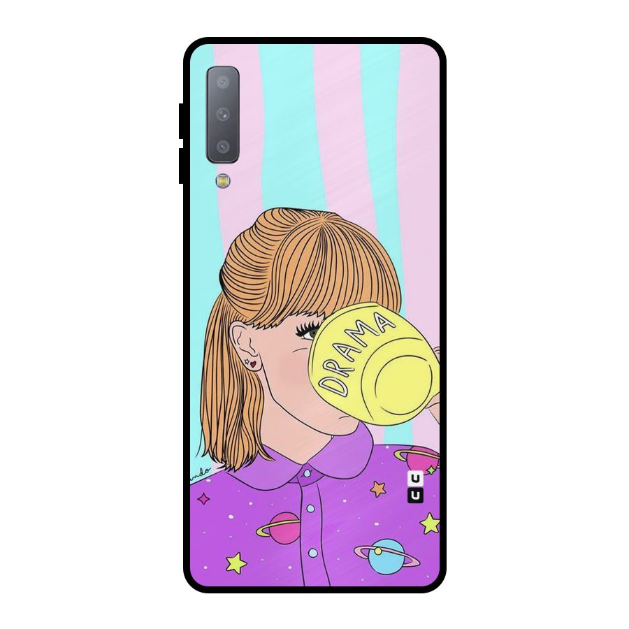 Drama Cup Metal Back Case for Galaxy A7 (2018)