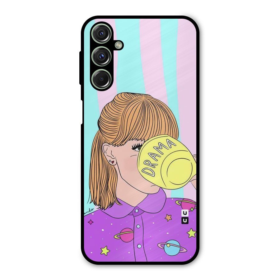 Drama Cup Metal Back Case for Galaxy F34