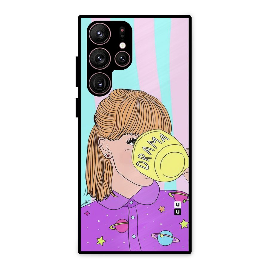 Drama Cup Metal Back Case for Galaxy S22 Ultra 5G