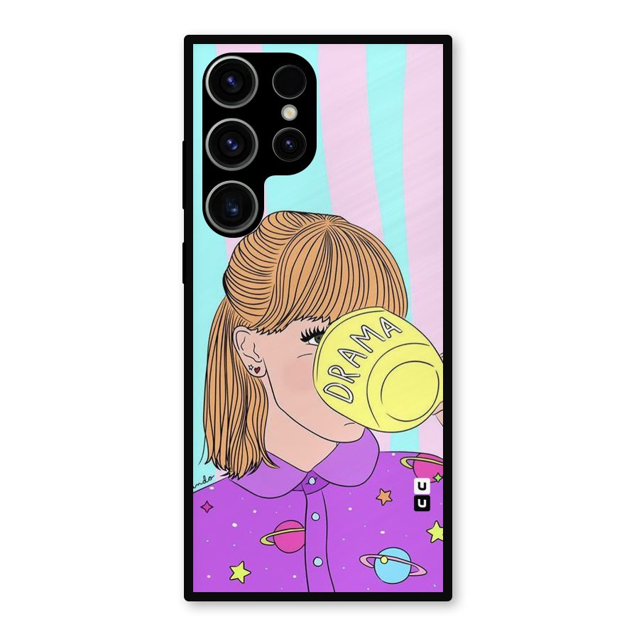 Drama Cup Metal Back Case for Galaxy S23 Ultra