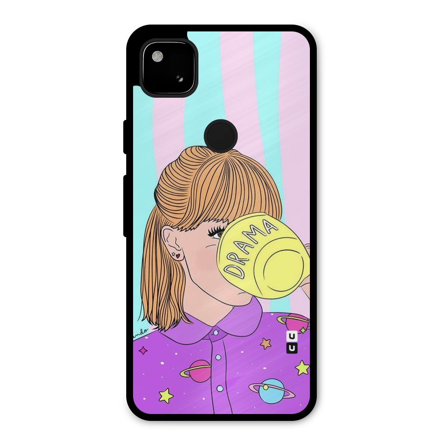 Drama Cup Metal Back Case for Google Pixel 4a
