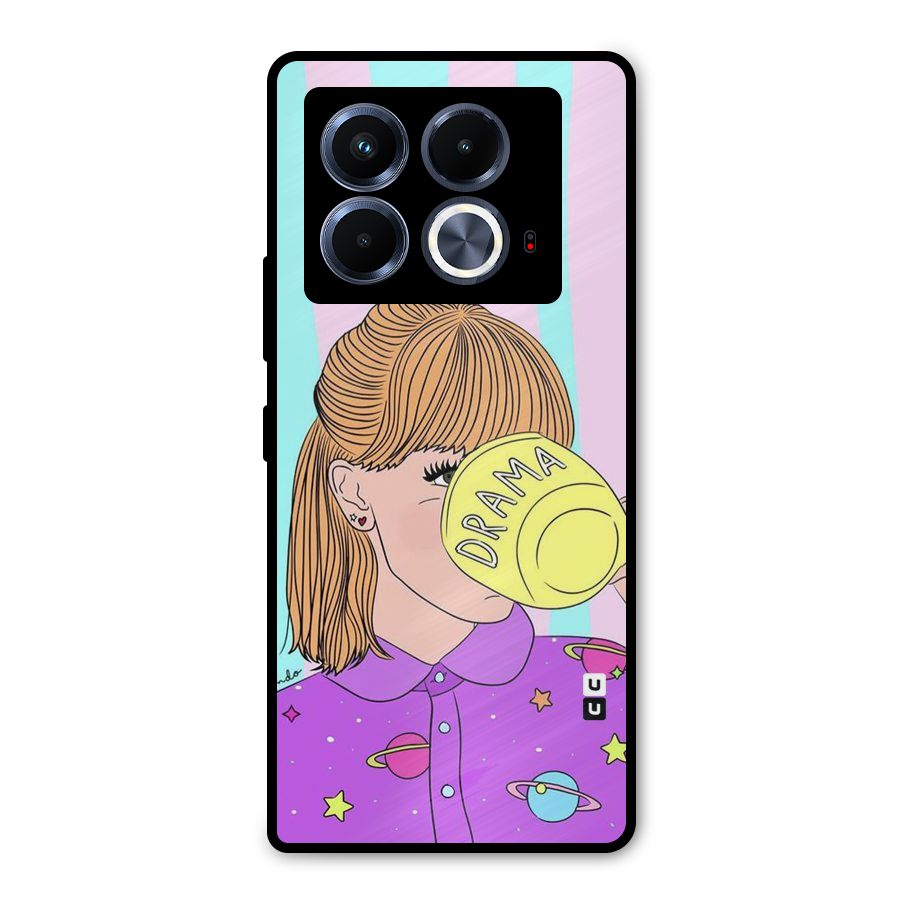 Drama Cup Metal Back Case for Infinix Note 40 5G