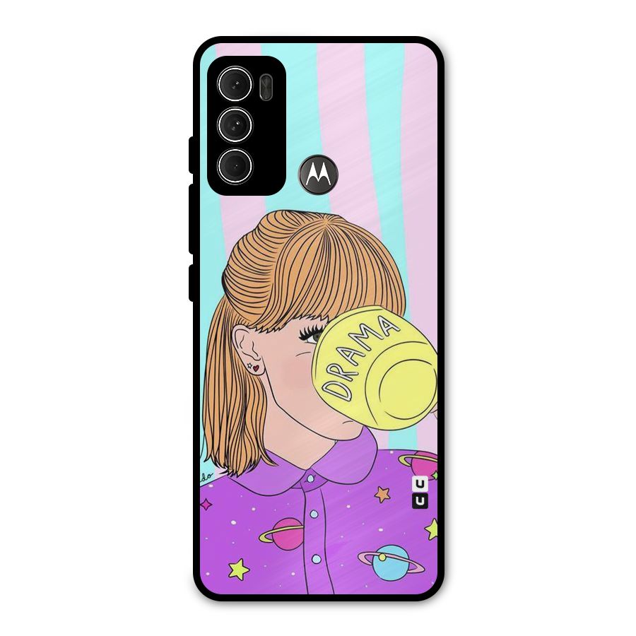 Drama Cup Metal Back Case for Moto G60