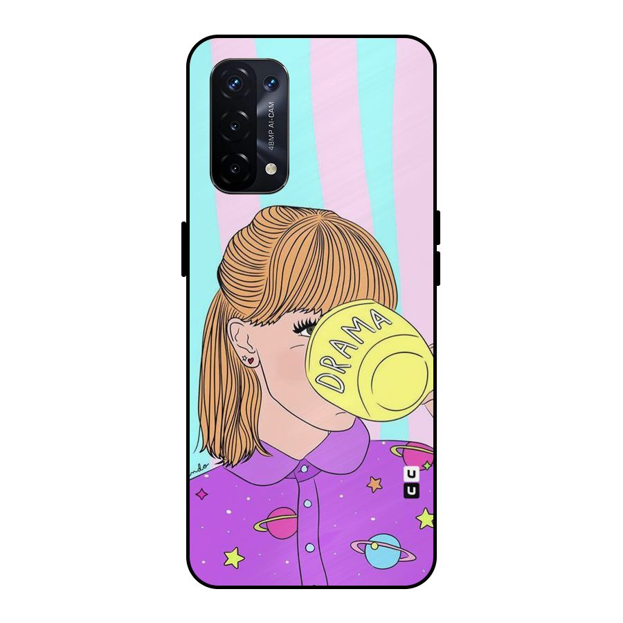 Drama Cup Metal Back Case for Oppo A74 5G