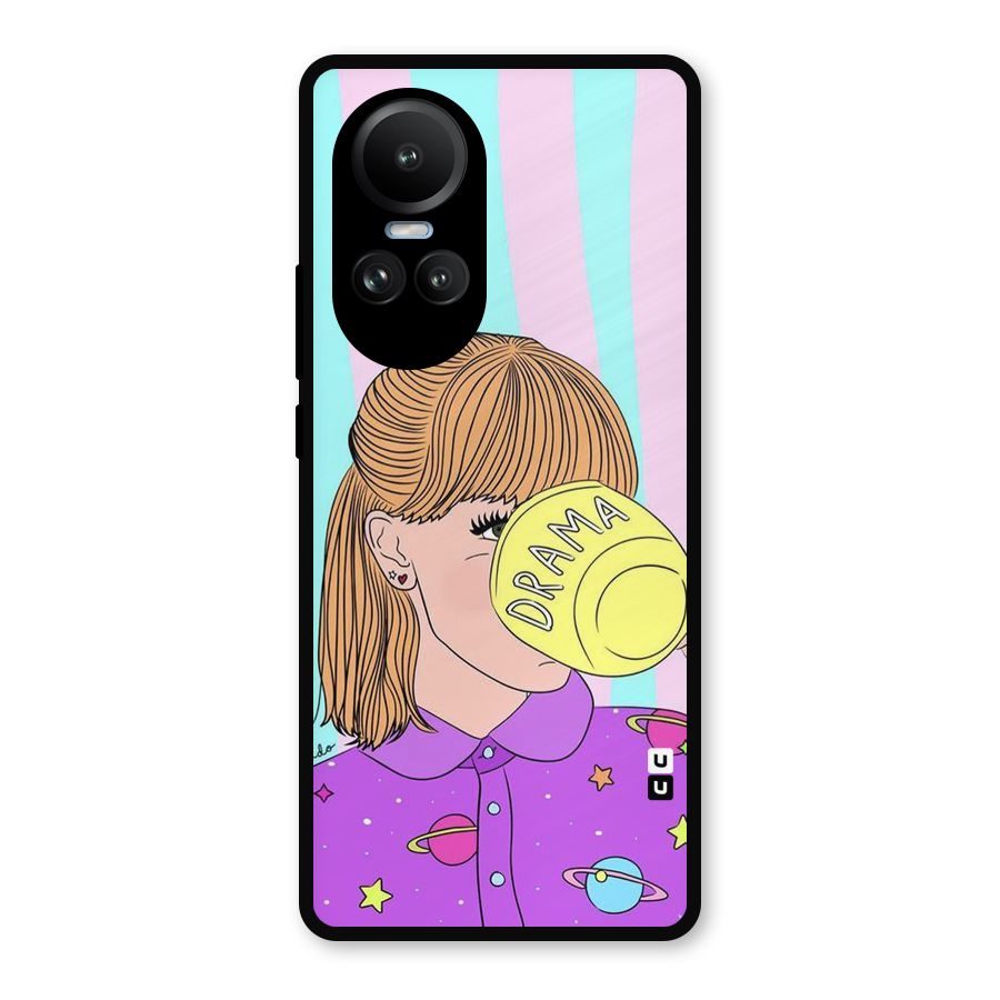 Drama Cup Metal Back Case for Oppo Reno10