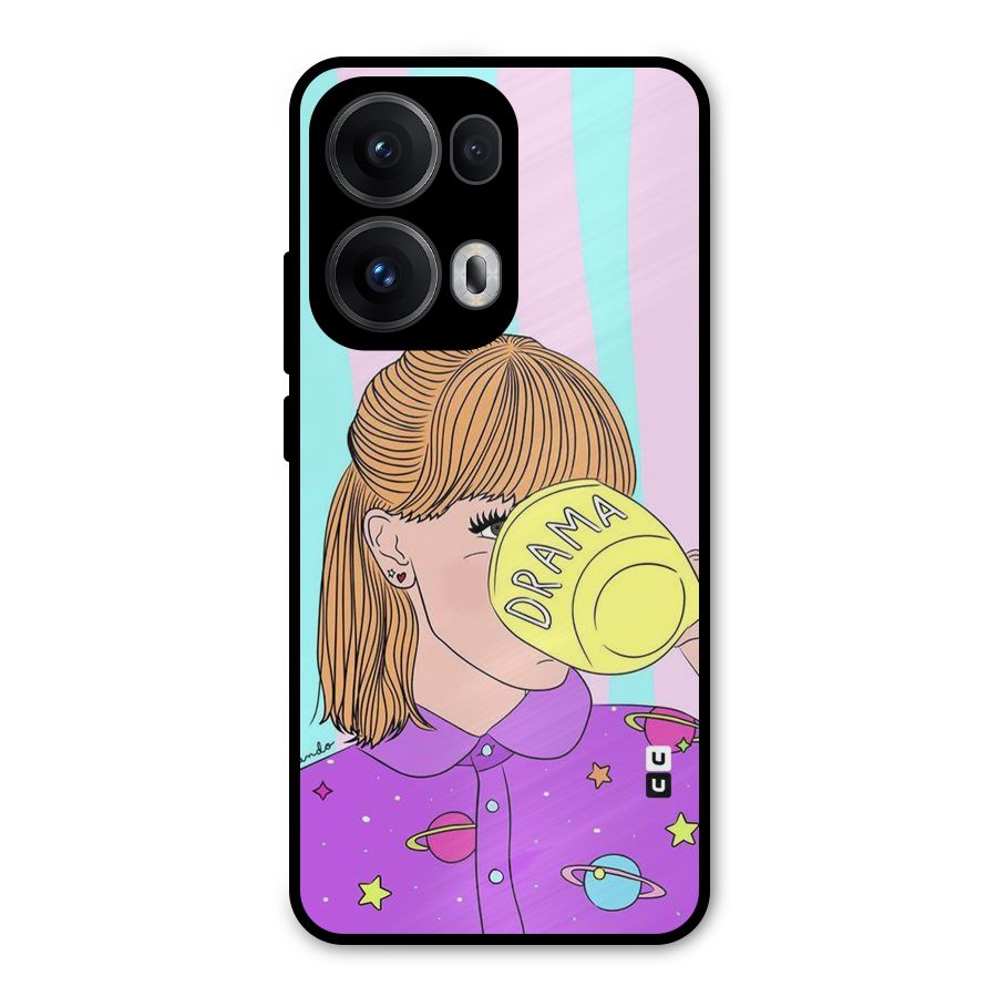 Drama Cup Metal Back Case for Oppo Reno13 Pro