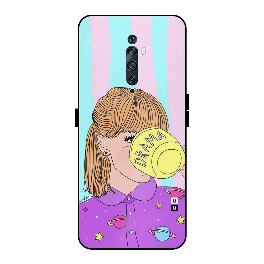 Drama Cup Metal Back Case for Oppo Reno2 Z