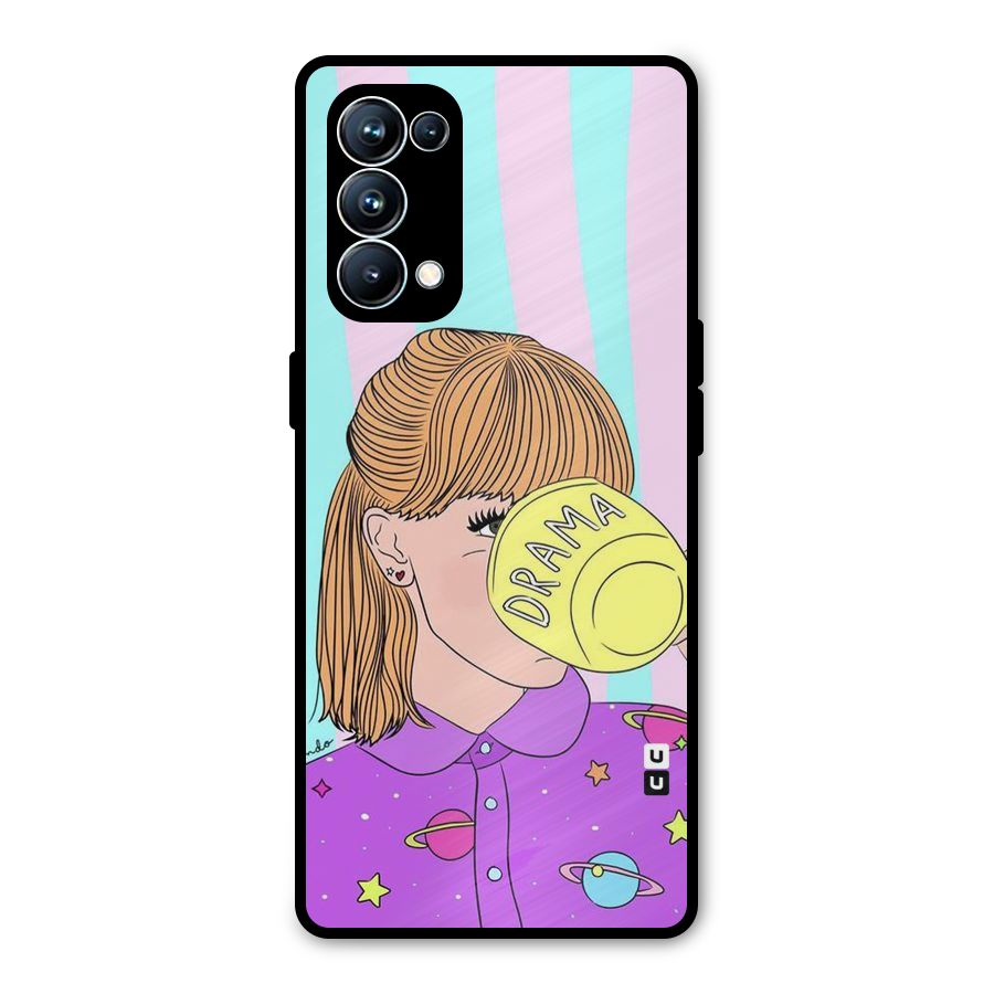 Drama Cup Metal Back Case for Oppo Reno5 Pro 5G