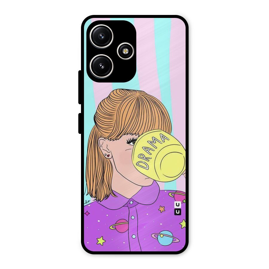 Drama Cup Metal Back Case for Poco M6 Pro