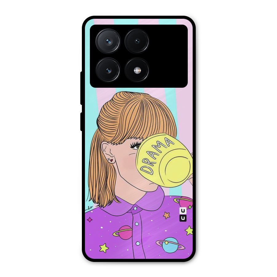 Drama Cup Metal Back Case for Poco X6 Pro