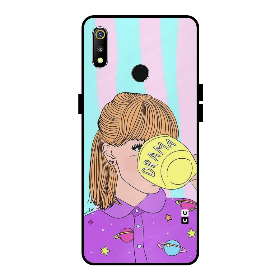 Drama Cup Metal Back Case for Realme 3