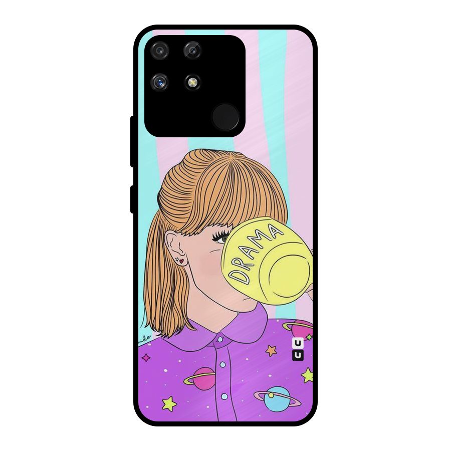 Drama Cup Metal Back Case for Realme Narzo 50A