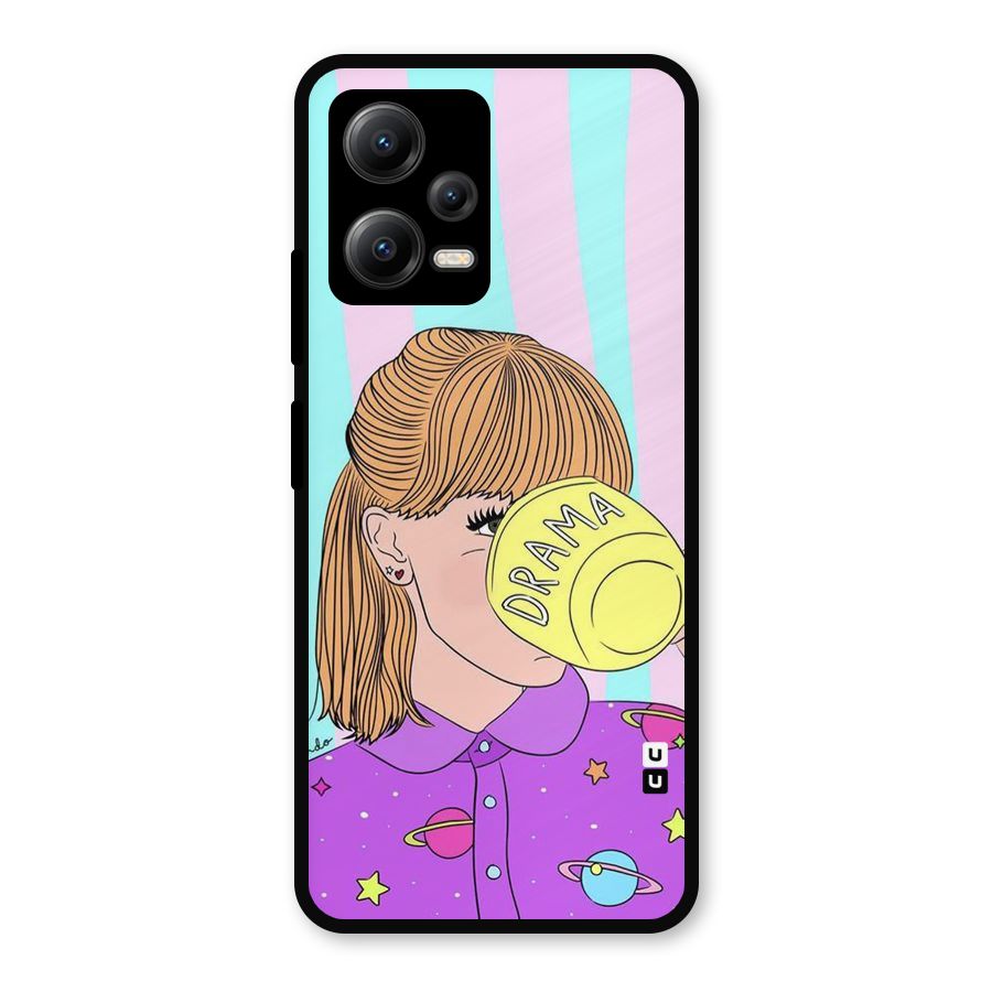 Drama Cup Metal Back Case for Redmi Note 12 5G
