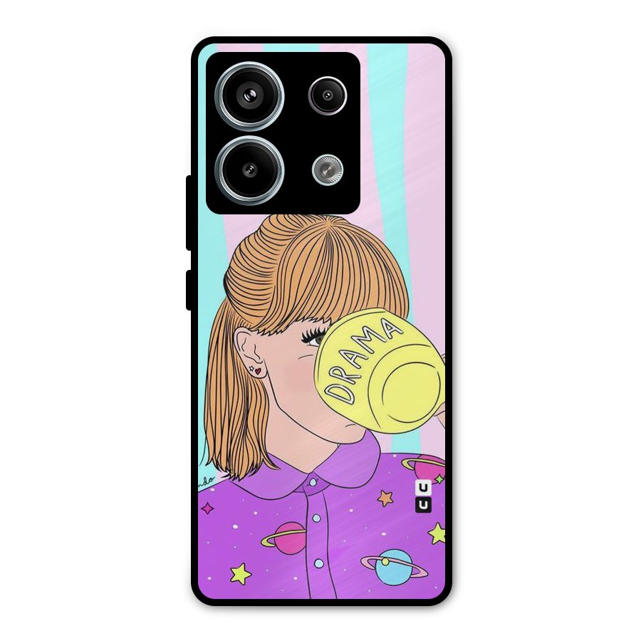 Drama Cup Metal Back Case for Redmi Note 13 Pro 5G