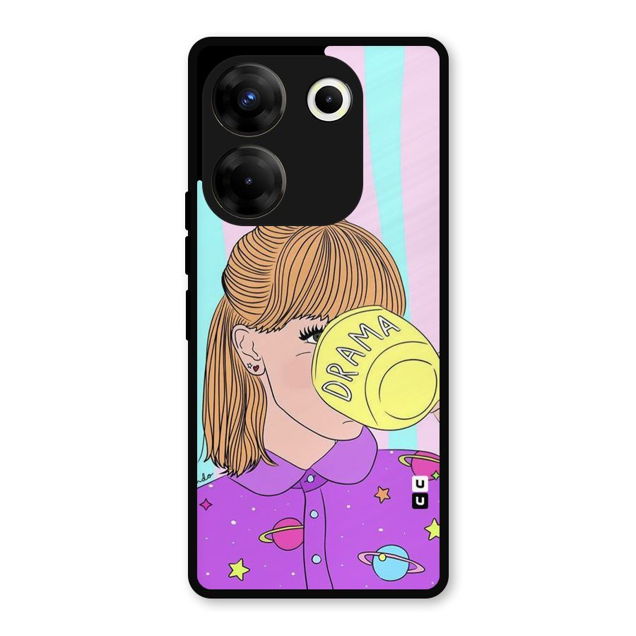 Drama Cup Metal Back Case for Tecno Camon 20