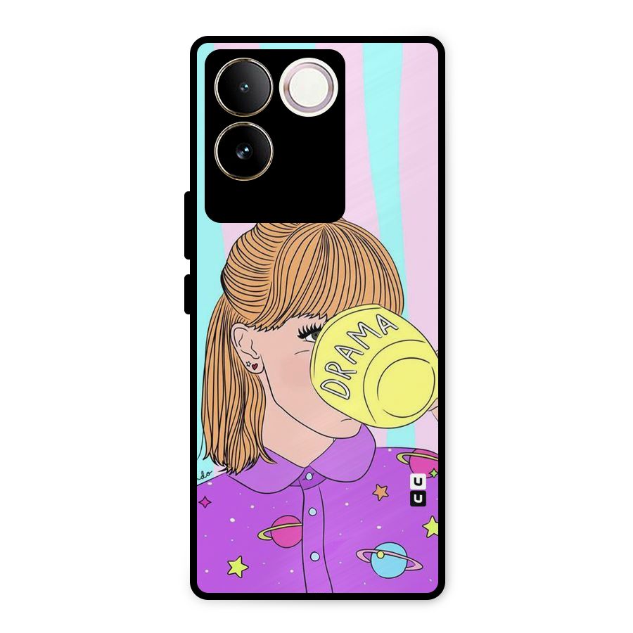 Drama Cup Metal Back Case for Vivo T2 Pro