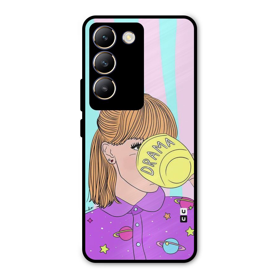 Drama Cup Metal Back Case for Vivo T3 5G