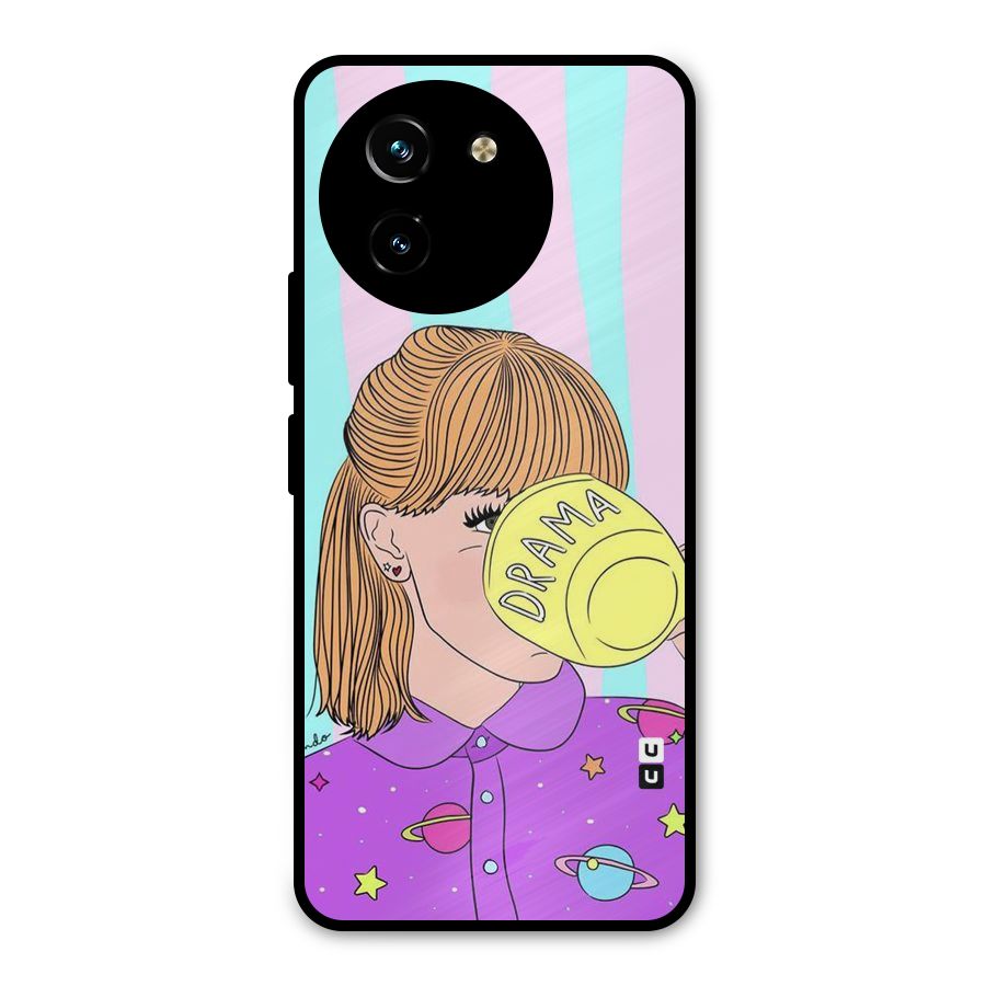 Drama Cup Metal Back Case for Vivo T3x