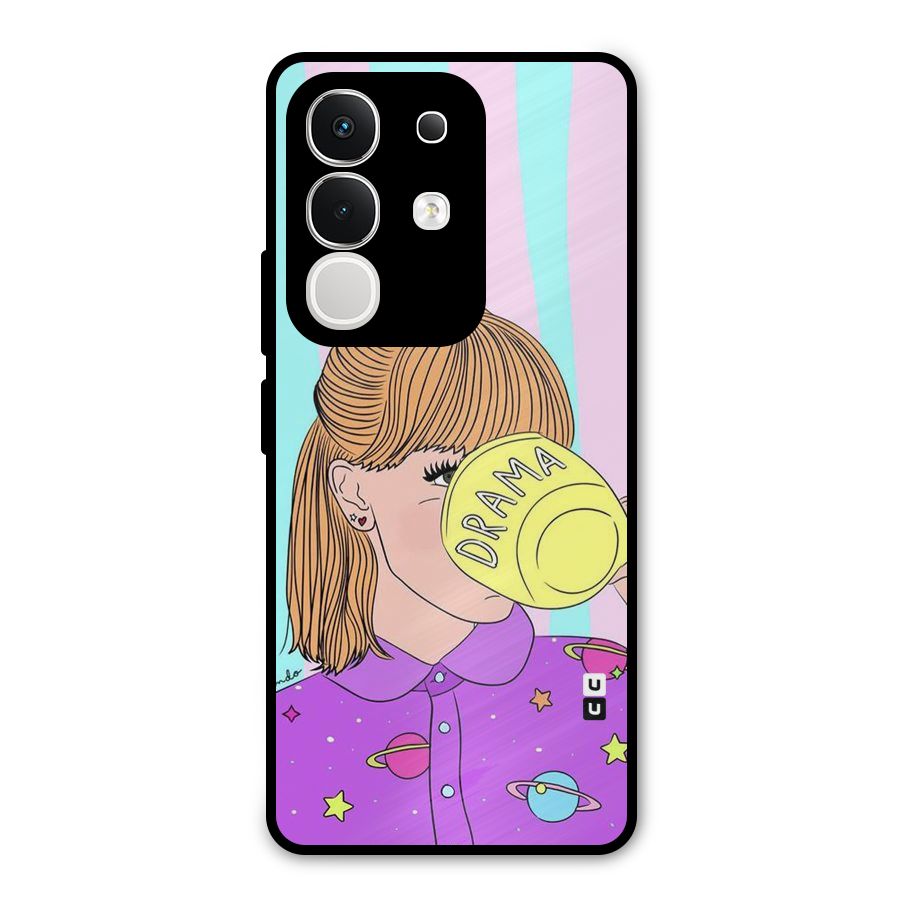 Drama Cup Metal Back Case for Vivo T4x