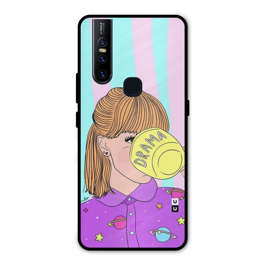 Drama Cup Metal Back Case for Vivo V15