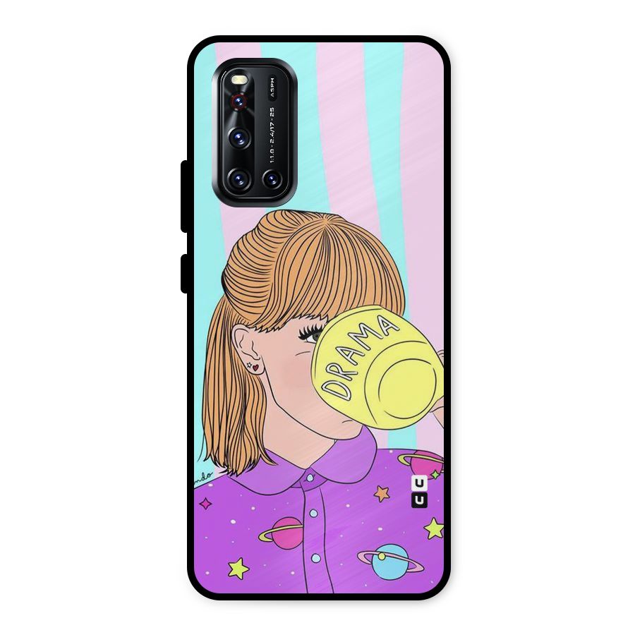 Drama Cup Metal Back Case for Vivo V19