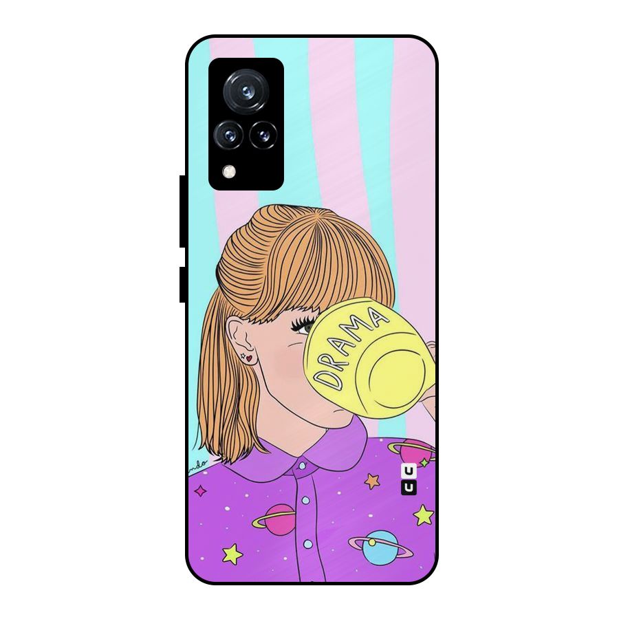 Drama Cup Metal Back Case for Vivo V21 5G