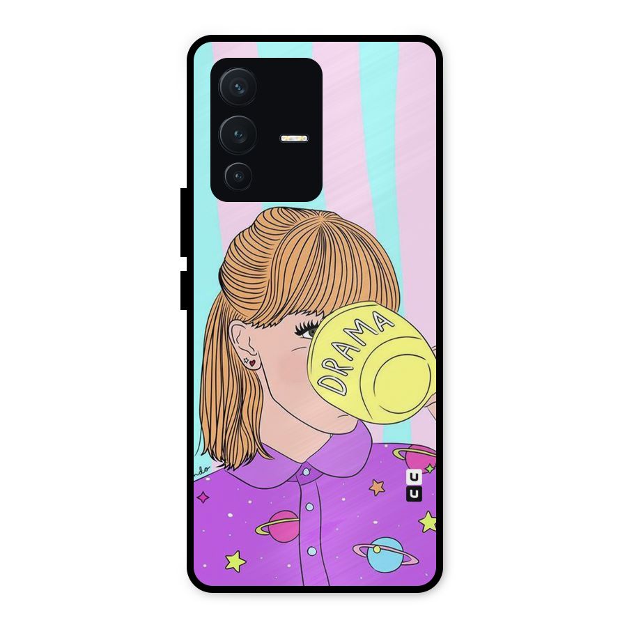 Drama Cup Metal Back Case for Vivo V23 5G
