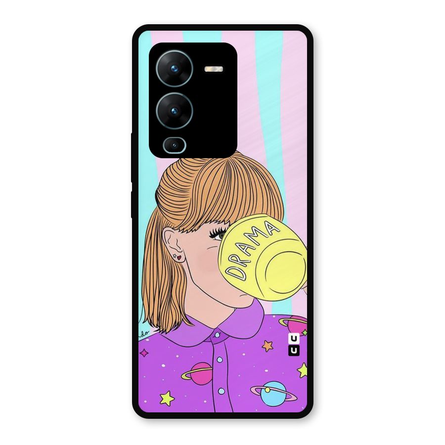 Drama Cup Metal Back Case for Vivo V25 Pro