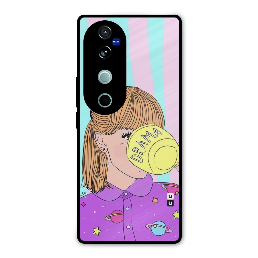 Drama Cup Metal Back Case for Vivo V40