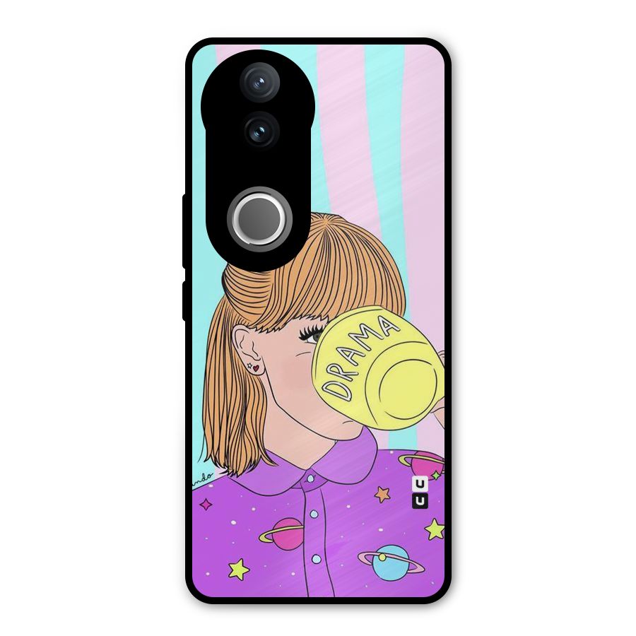 Drama Cup Metal Back Case for Vivo V50