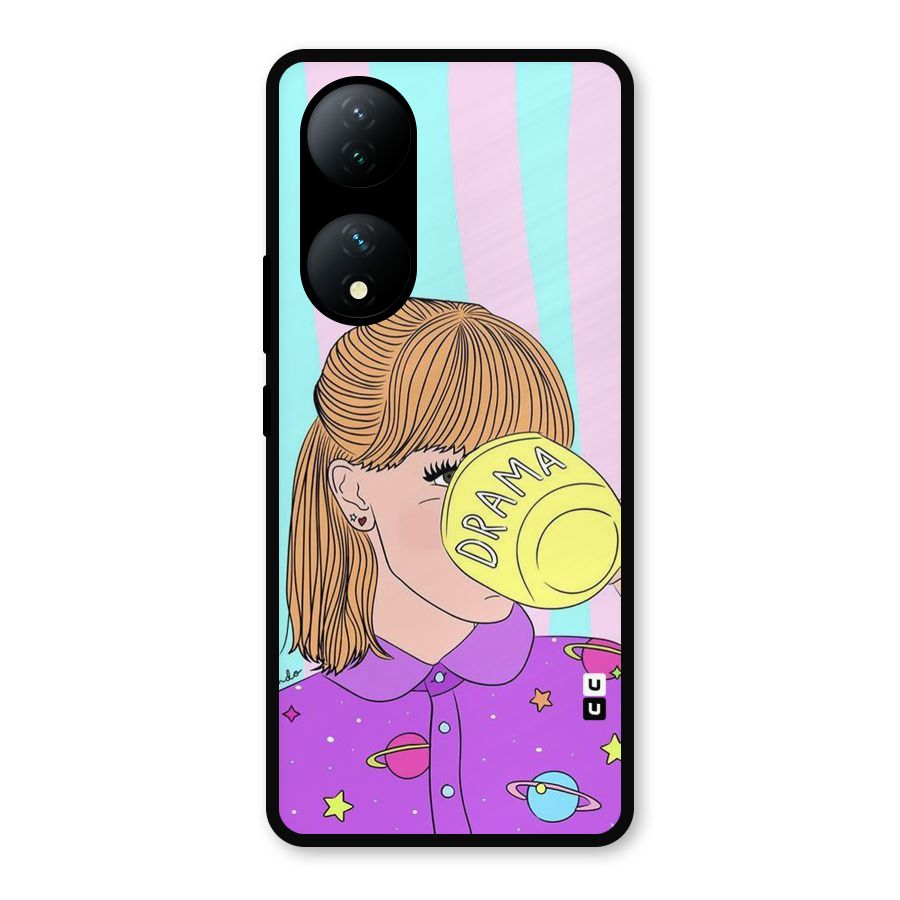 Drama Cup Metal Back Case for Vivo Y100a