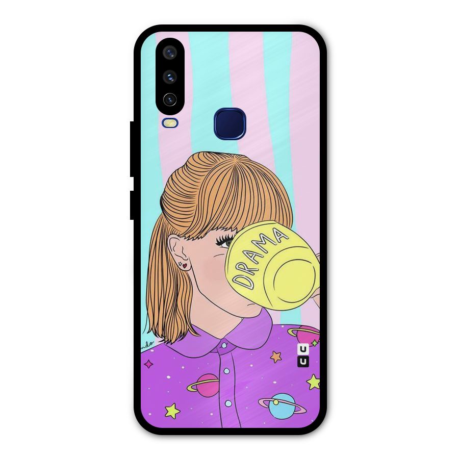 Drama Cup Metal Back Case for Vivo Y15