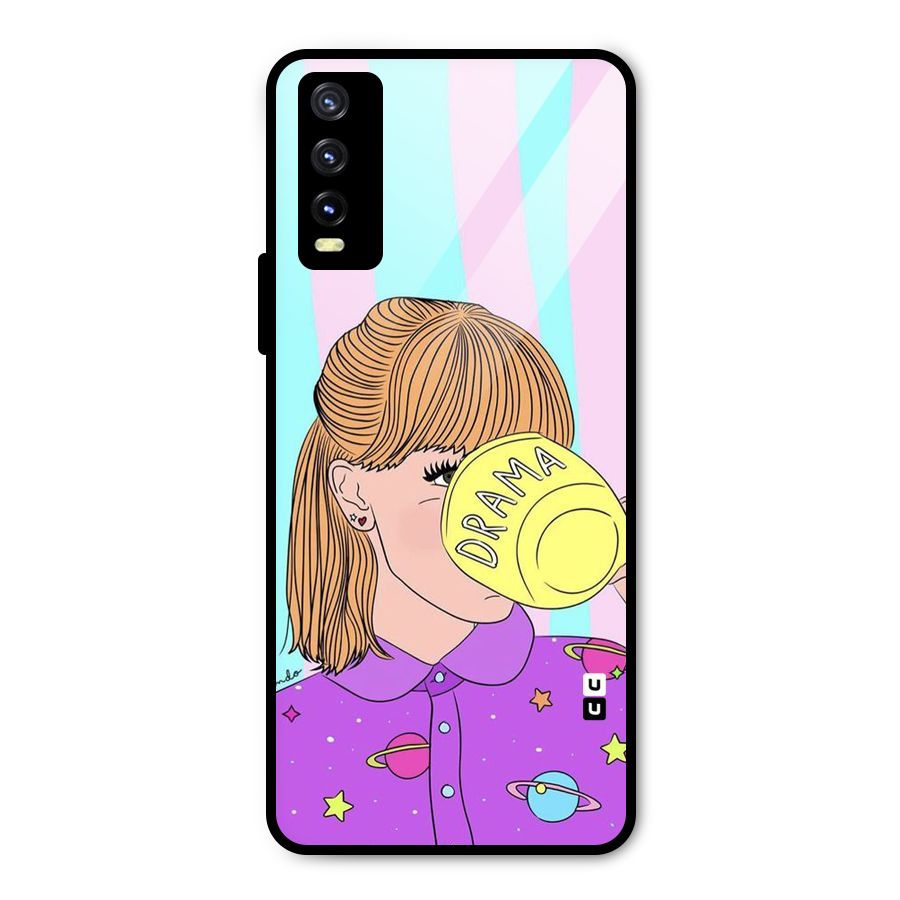 Drama Cup Metal Back Case for Vivo Y20