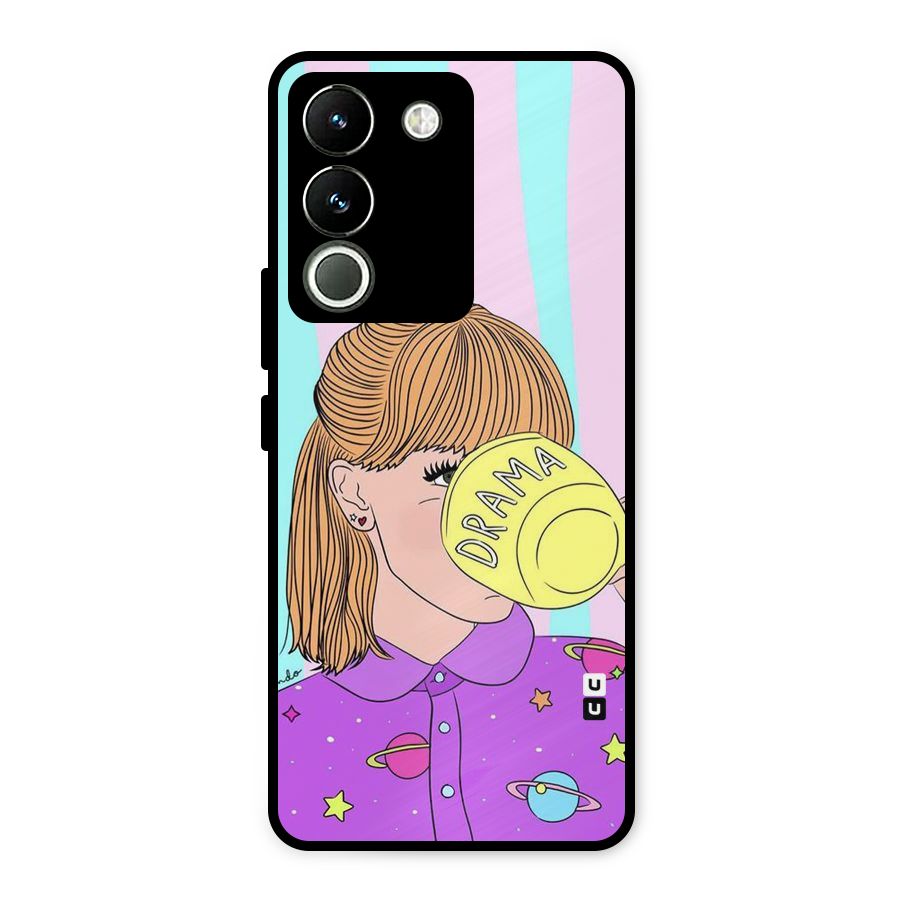 Drama Cup Metal Back Case for Vivo Y200