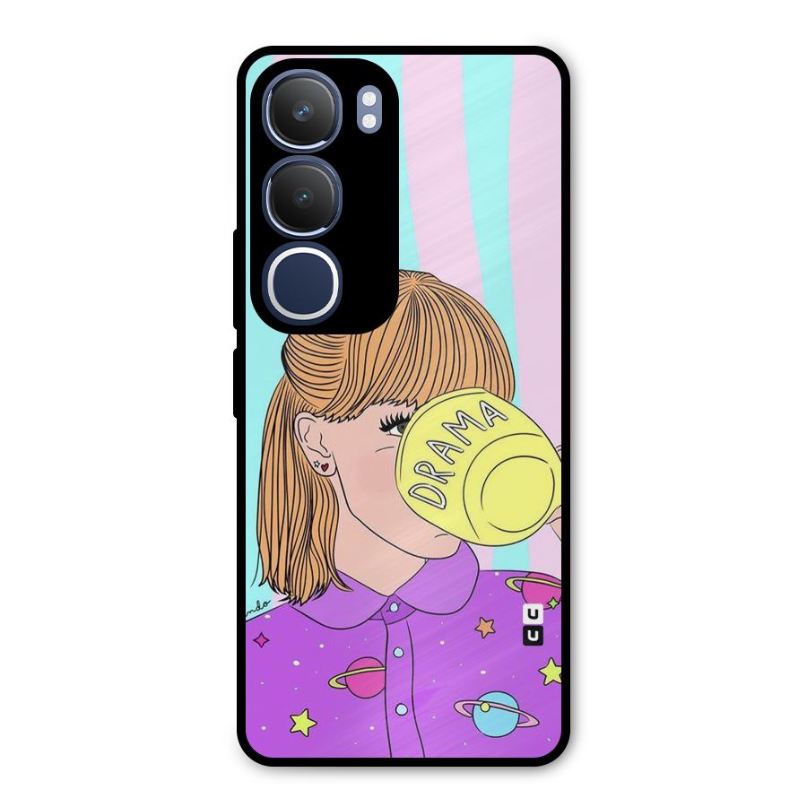 Drama Cup Metal Back Case for Vivo Y29