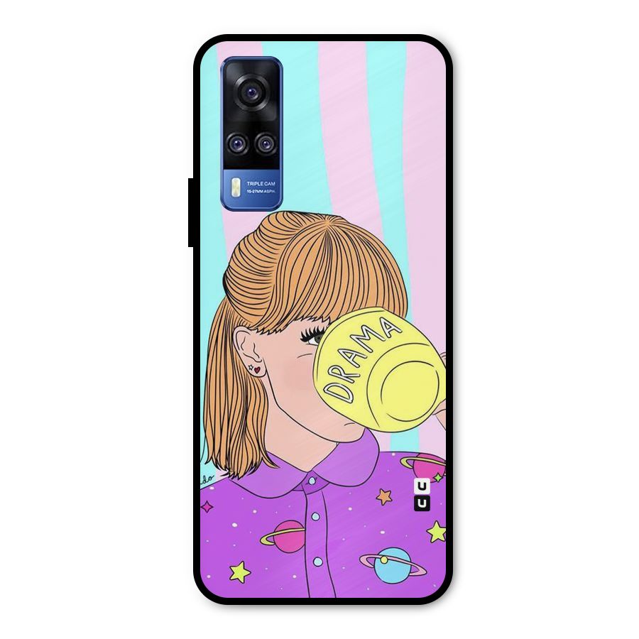 Drama Cup Metal Back Case for Vivo Y31