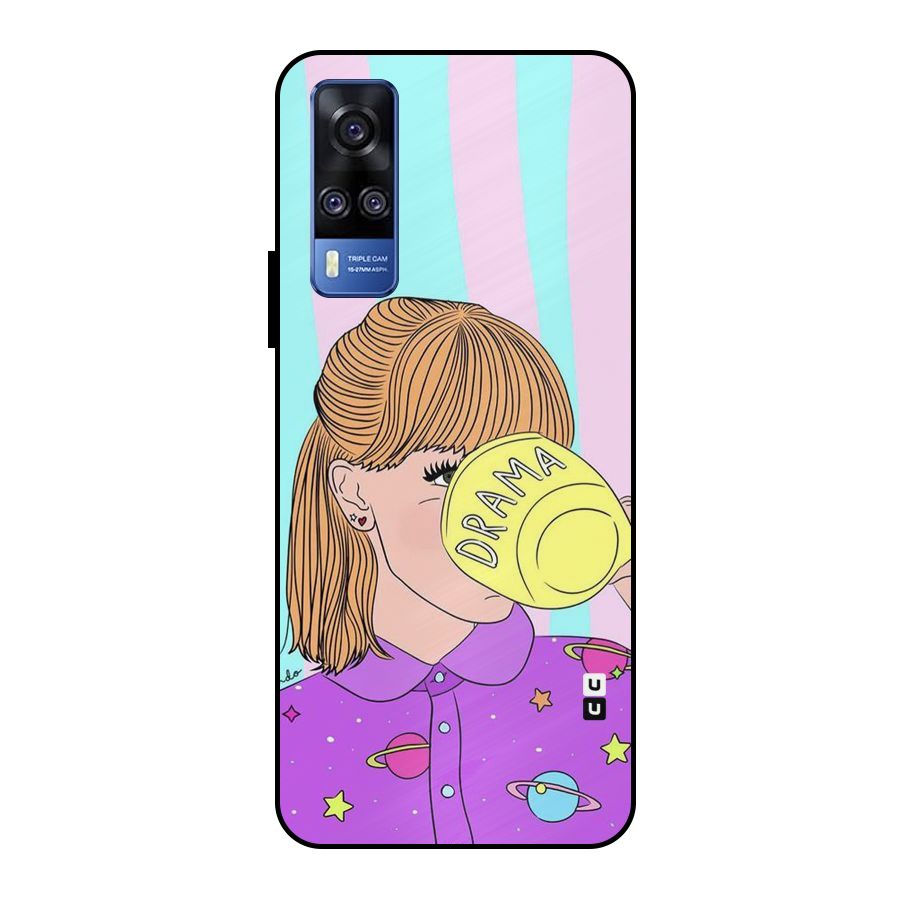 Drama Cup Metal Back Case for Vivo Y51