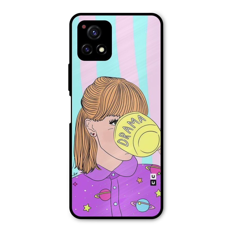 Drama Cup Metal Back Case for Vivo Y72 5G