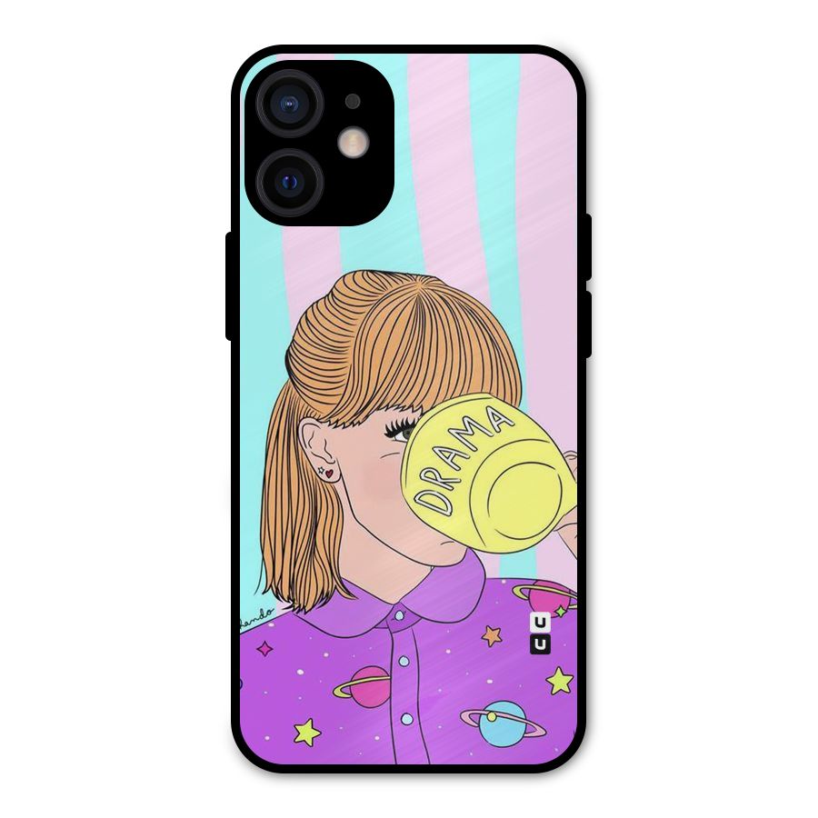 Drama Cup Metal Back Case for iPhone 12 Mini