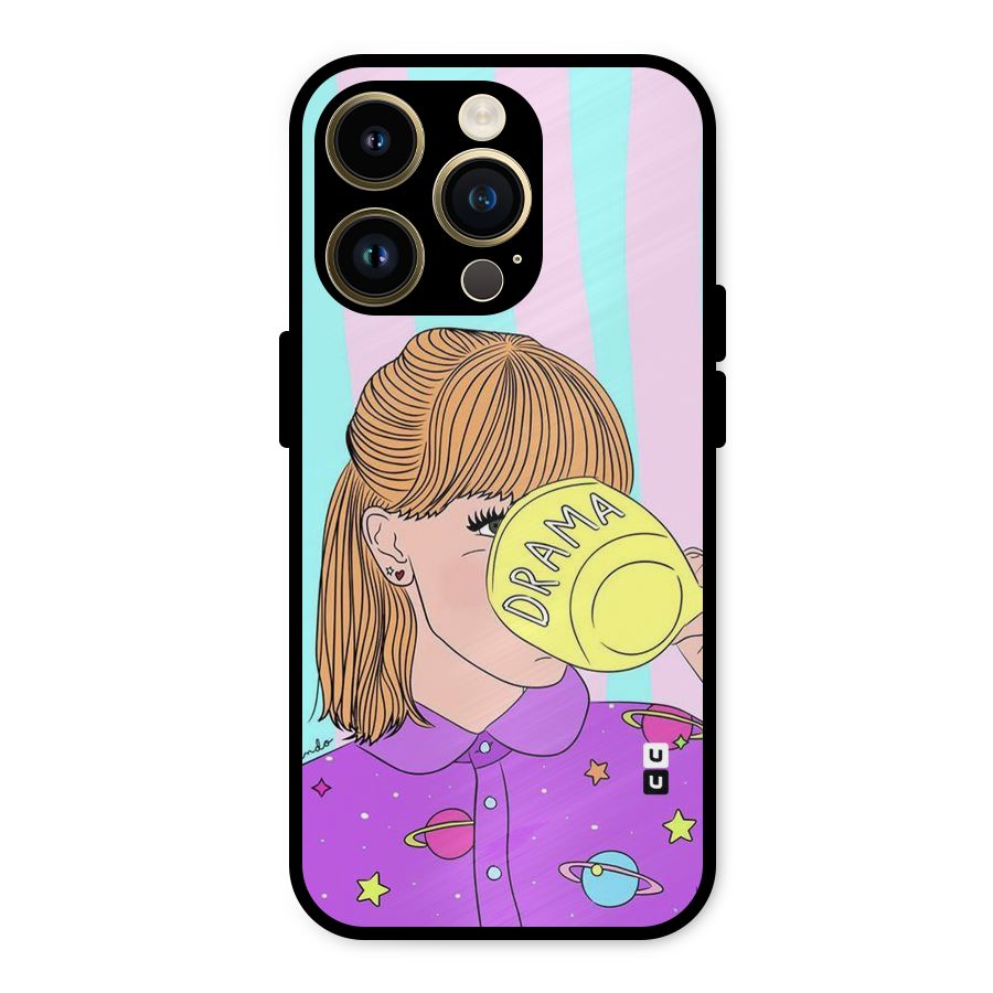 Drama Cup Metal Back Case for iPhone 14 Pro