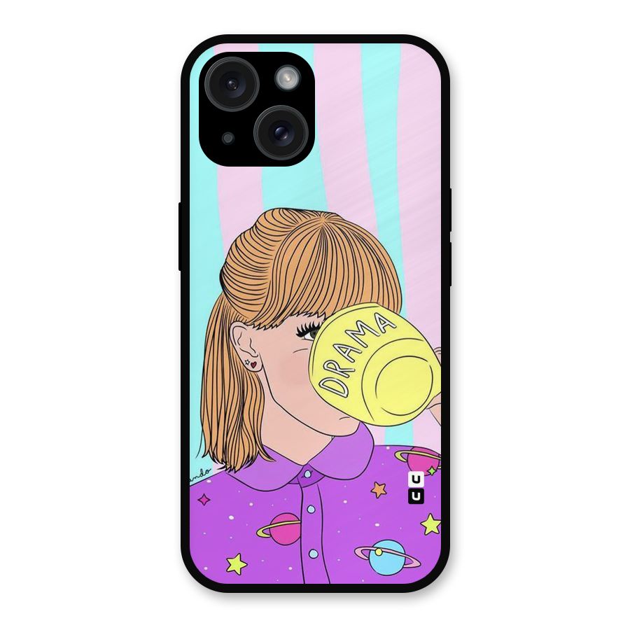 Drama Cup Metal Back Case for iPhone 15