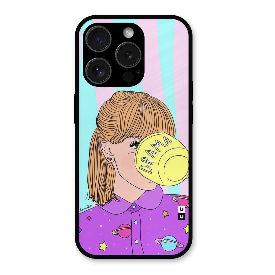 Drama Cup Metal Back Case for iPhone 15 Pro