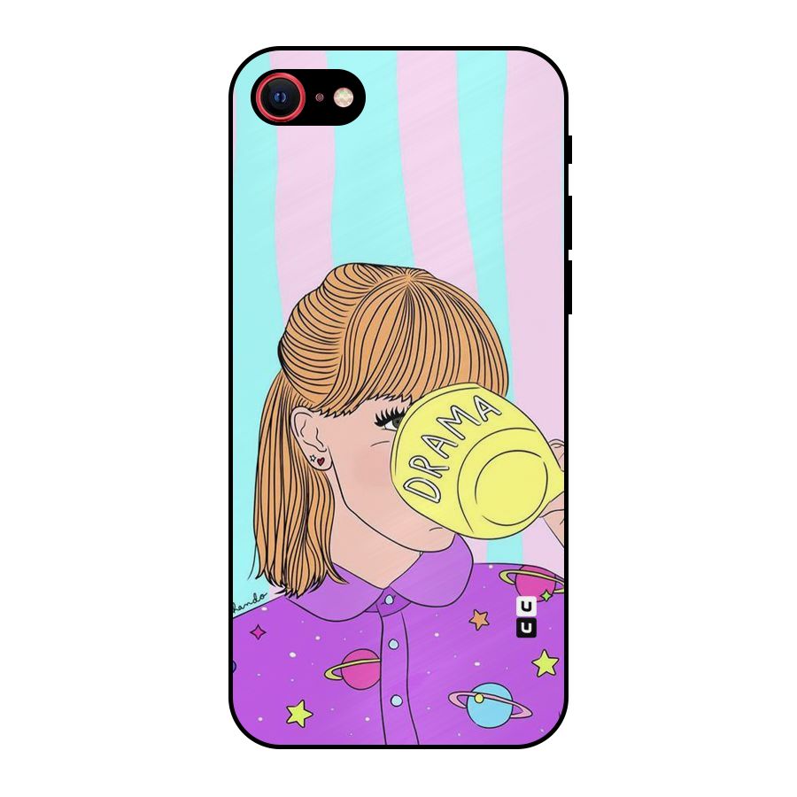 Drama Cup Metal Back Case for iPhone SE 2020